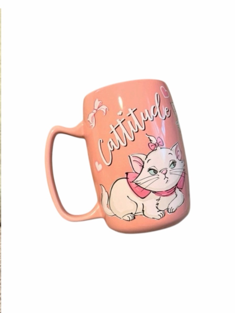 Disney Pink 'Cattitude' Cat Ceramic Mug